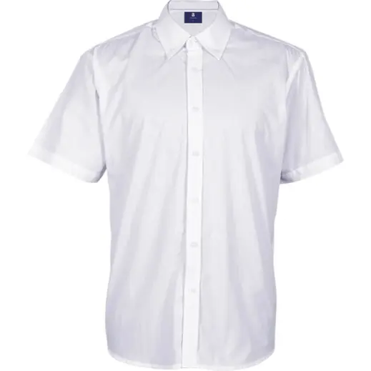 Mens Prime Cotton Lounge Short Sleeve White Front